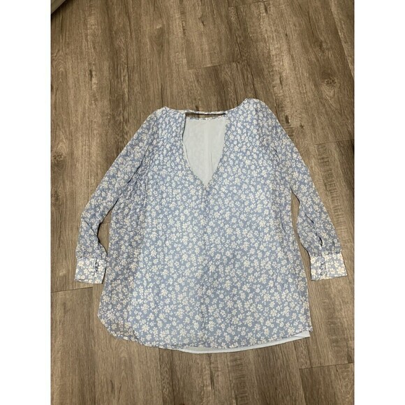URBANOUTFITTERS Kimchi Dress Size XSmall Blue Light Blue Floral Open Back - Picture 5 of 7